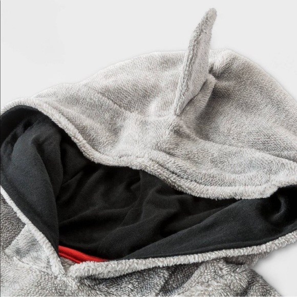 Nwt boys shark 2 two piece pajama set hooded shirt & pants Sz XS extra small - Picture 3 of 4